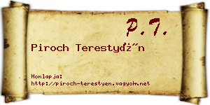 Piroch Terestyén névjegykártya